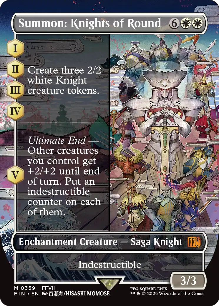 Summon: Knights of Round (Borderless) (FIN-359) - FINAL FANTASY: (enchantment) Foil