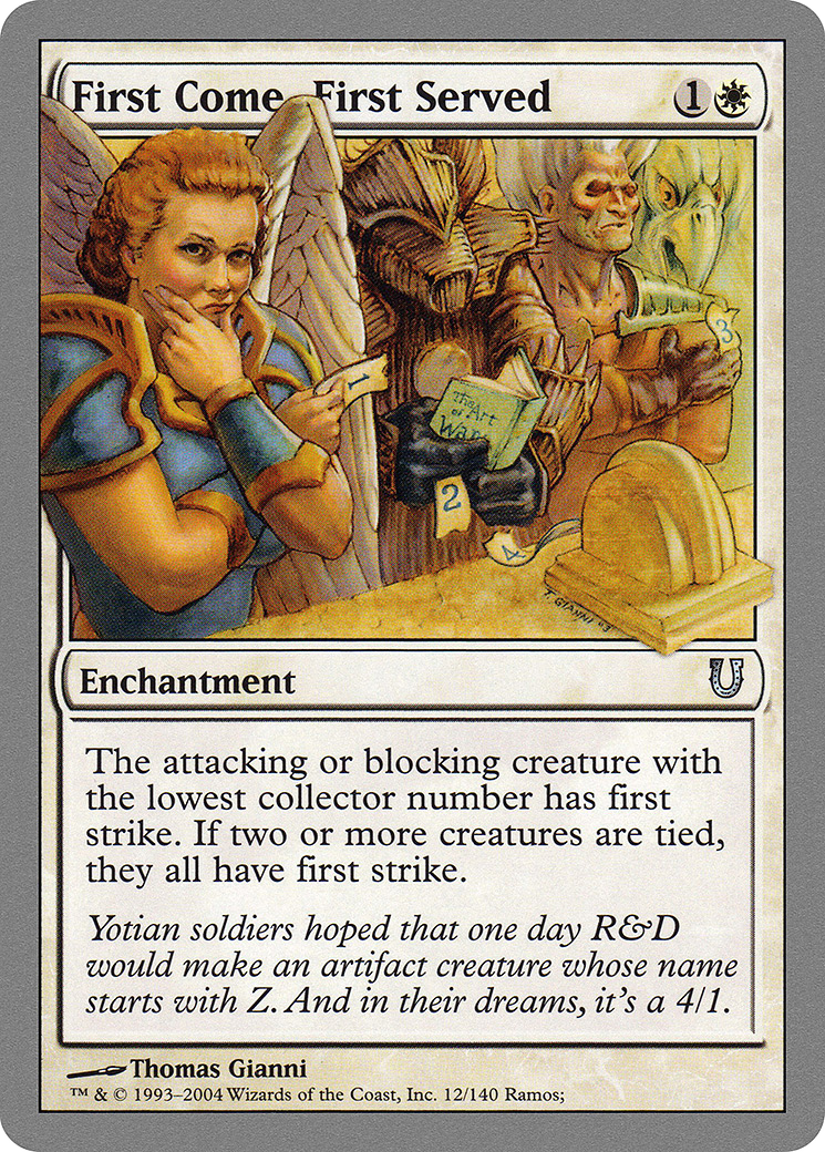 First Come, First Served (UNH-012) - Unhinged Foil
