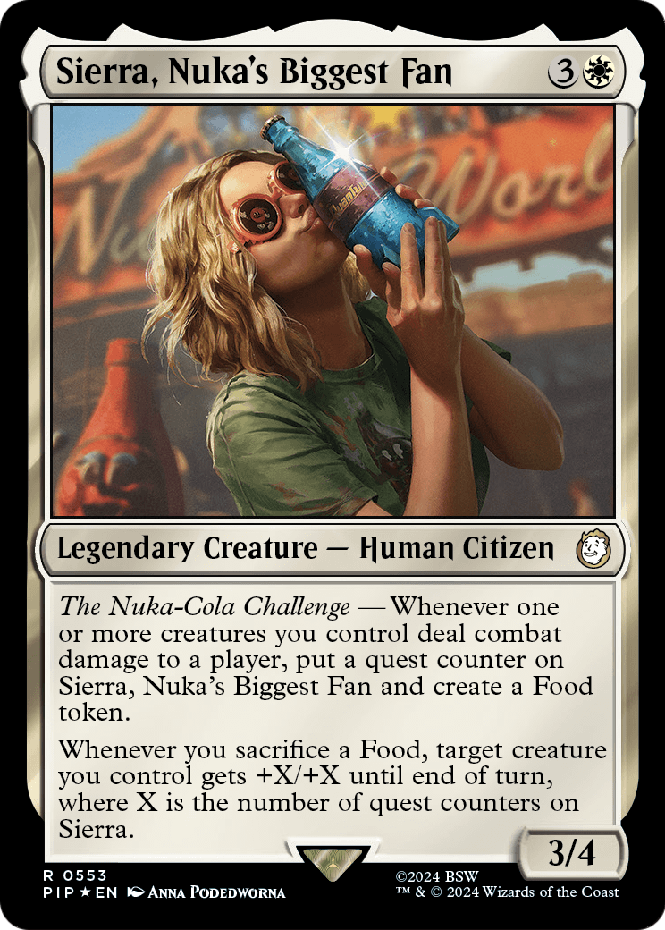 Sierra, Nuka's Biggest Fan (Surge Foil) (PIP-553) - Fallout Foil