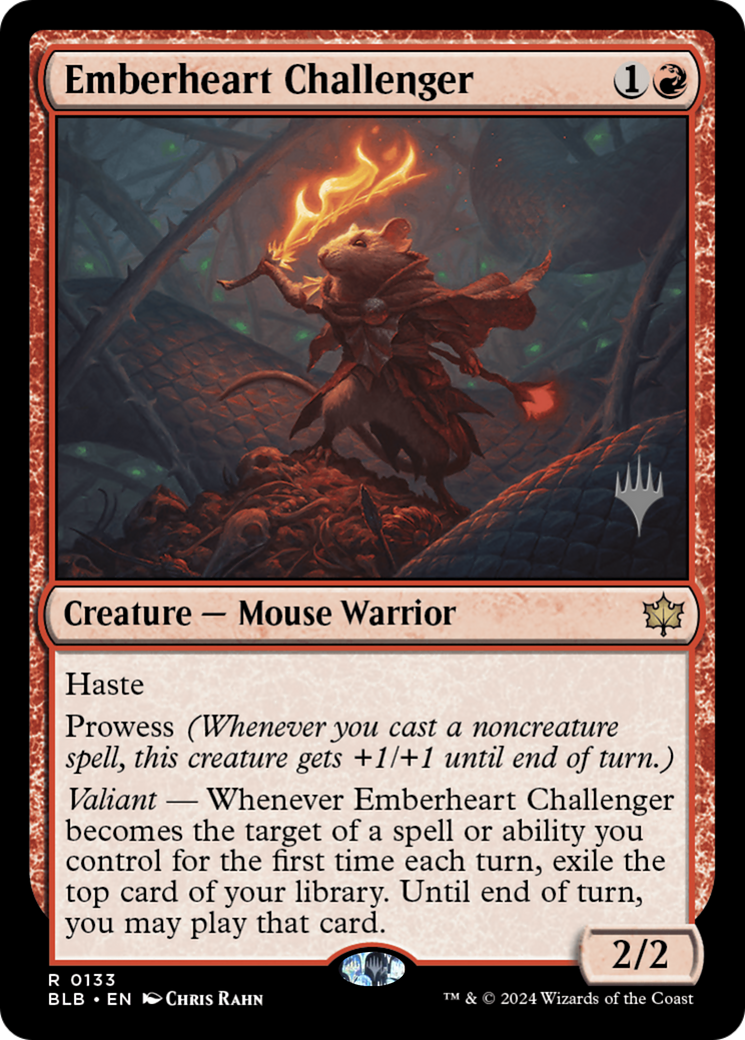 Emberheart Challenger (PPBLB-133) - Bloomburrow Promos Foil