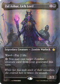 Zul Ashur, Lich Lord (Borderless) (Mana Foil) (FDN-389) - Foundations Foil