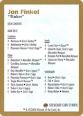 2000 Jon Finkel Decklist Card (WCD-) - World Championship Decks 2000