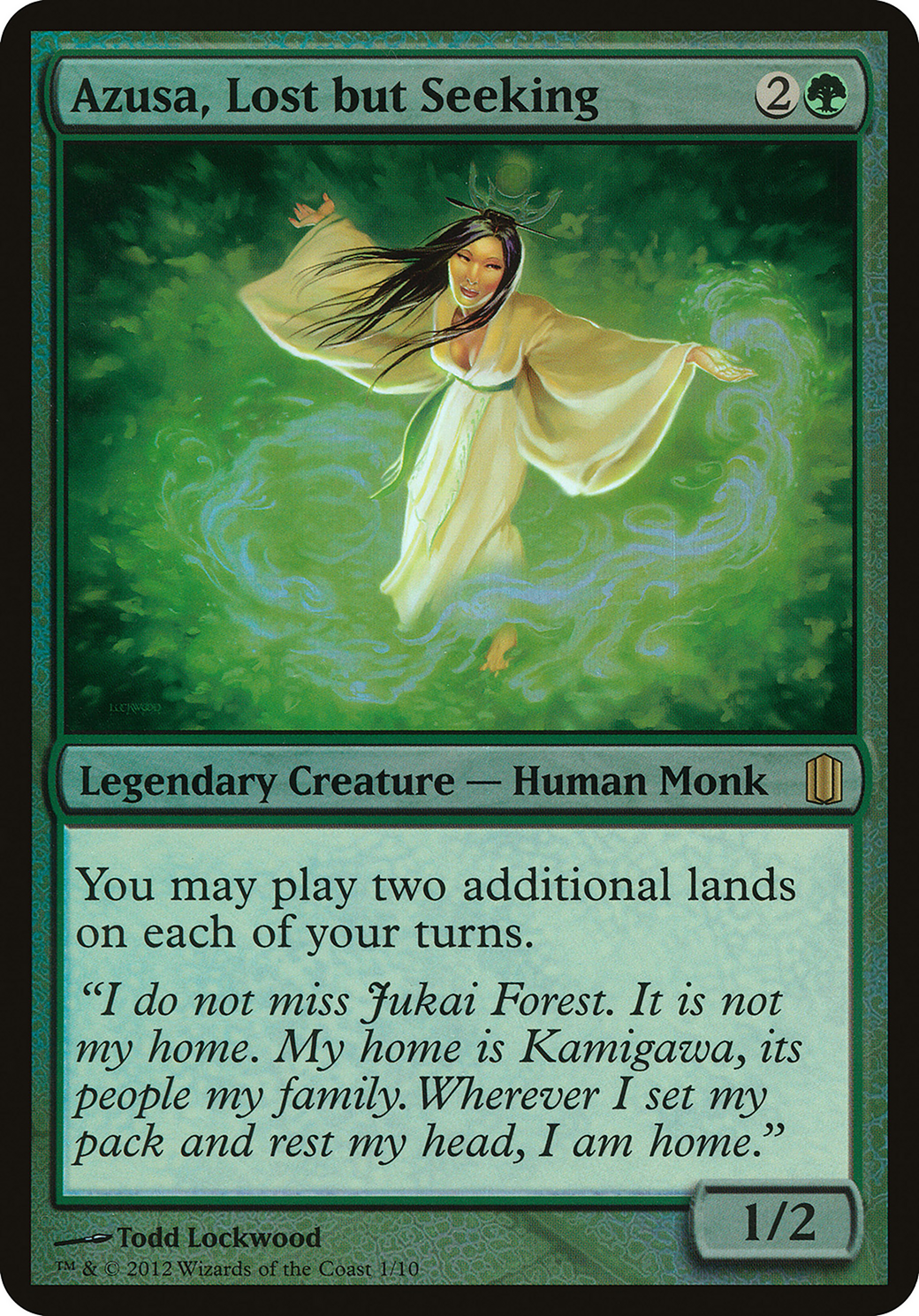 Azusa, Lost but Seeking (Commander's Arsenal) (OVER-001) - Commander's Arsenal Oversized Foil