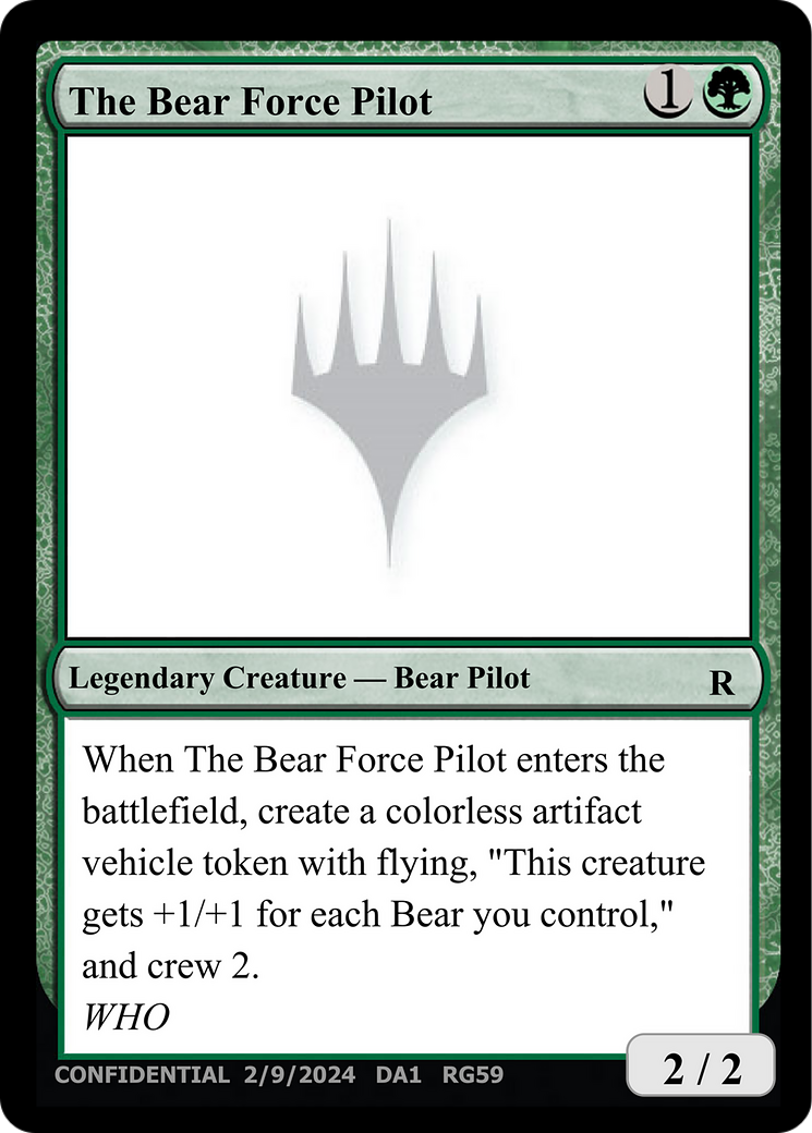 The Bear Force Pilot (UNK-RG59) - Unknown Event