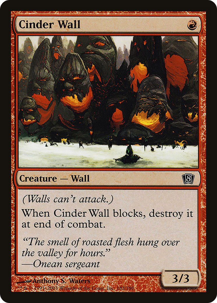 Cinder Wall (8ED-182) - 8th Edition