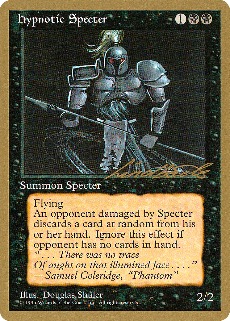 Hypnotic Specter - 1996 Leon Lindback (4ED) (WCD-) - Pro Tour Collector Set