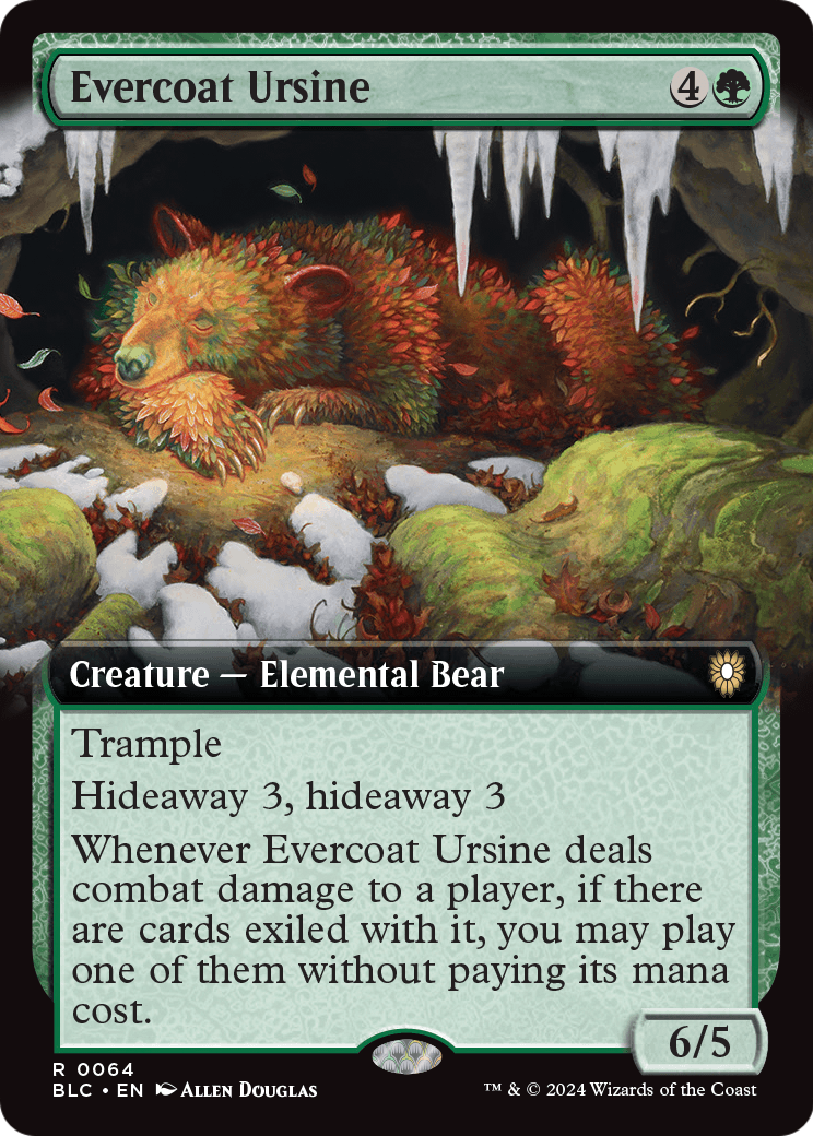Evercoat Ursine (Extended Art) (BLC-064) - Bloomburrow Commander: (Extended Art)