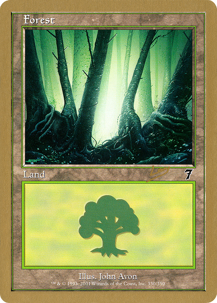 Forest (330) - 2002 Raphael Levy (7ED) (WCD-) - World Championship Decks 2002