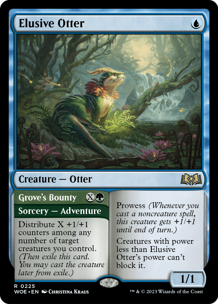 Elusive Otter (WOE-225) - Wilds of Eldraine Foil