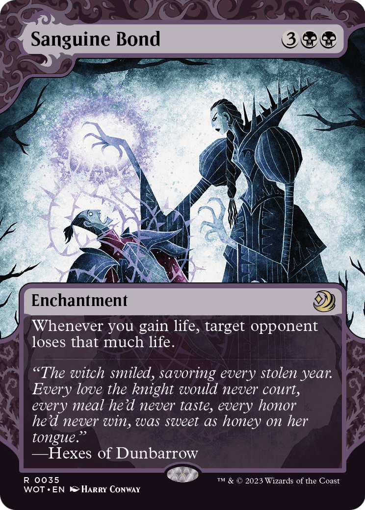 Sanguine Bond (WOT-035) - Wilds of Eldraine: Enchanting Tales: (Showcase) (Borderless)