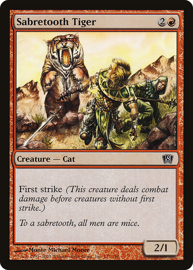 Sabretooth Tiger (8ED-217) - 8th Edition Foil