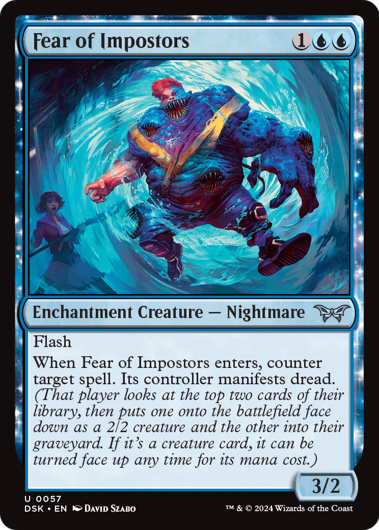Fear of Impostors (DSK-057) - Duskmourn: House of Horror: (enchantment)