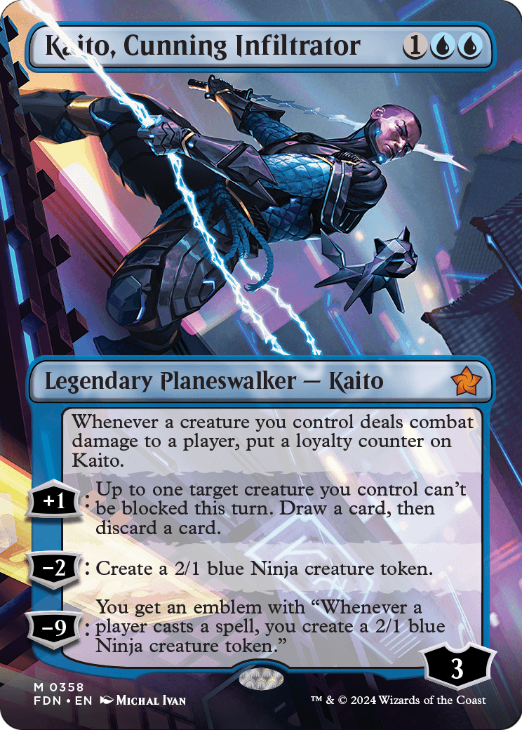 Kaito, Cunning Infiltrator (Borderless) (FDN-358) - Foundations