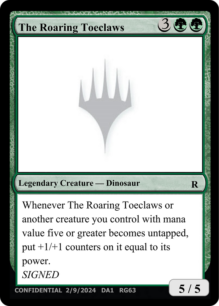 The Roaring Toeclaws (UNK-RG63) - Unknown Event