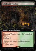 Sheltered Thicket (Extended Art) (Surge Foil) (WHO-1105) - Doctor Who: (Extended Art) Foil