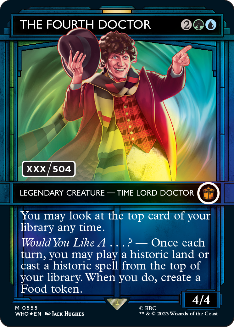 The Fourth Doctor (Serial Numbered) (WHO-555) - Doctor Who: (Showcase) (Borderless) Foil