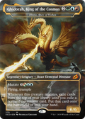 Ghidorah, King of the Cosmos - Illuna, Apex of Wishes (IKO-379) - Ikoria: Lair of Behemoths / Ghidorah, King of the Cosmos (Borderless) Foil