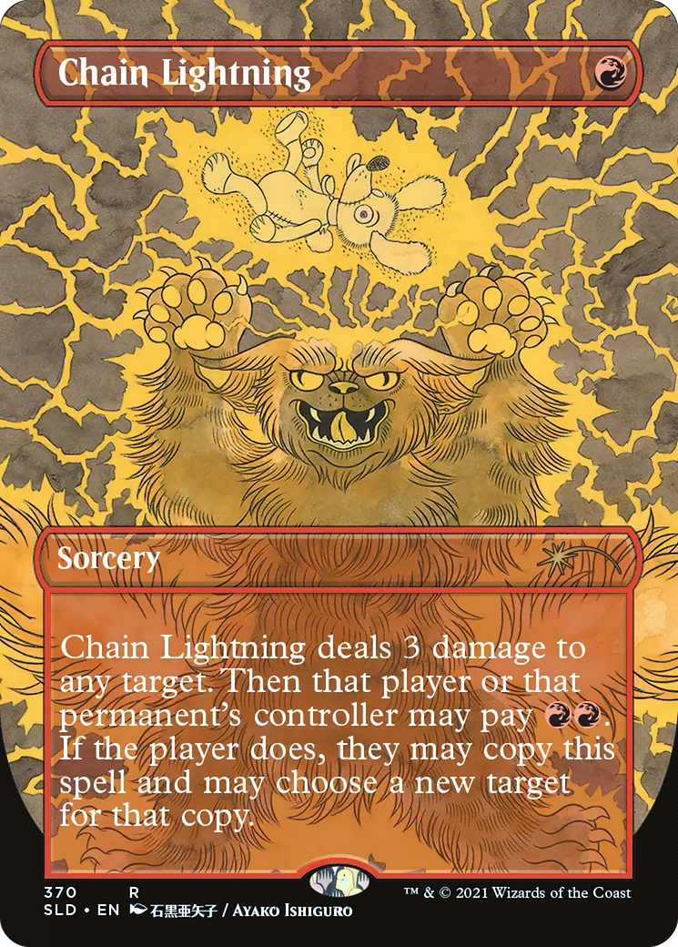 Chain Lightning (SLD-370) - Secret Lair Drop (Borderless) Foil