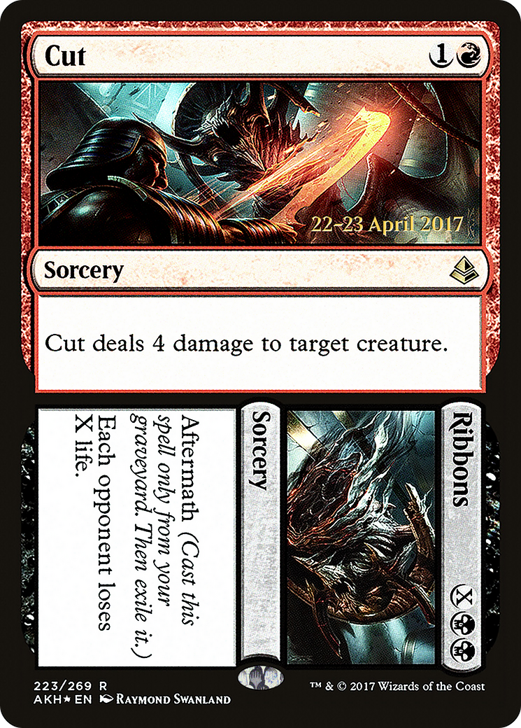 Cut // Ribbons (PRE-223S) - Amonkhet Promos Foil