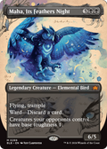Maha, Its Feather Night (Borderless) (BLB-289) - Bloomburrow: (Showcase) Foil