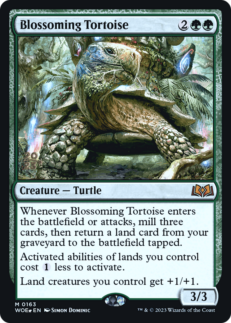 Blossoming Tortoise (PRE-163) - Wilds of Eldraine Promos Foil