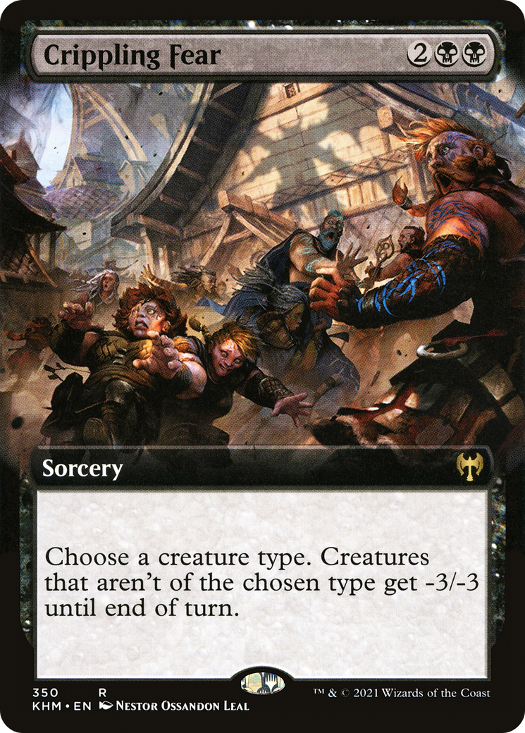 Crippling Fear (Extended Art) (KHM-350) - Kaldheim: (Extended Art) Foil