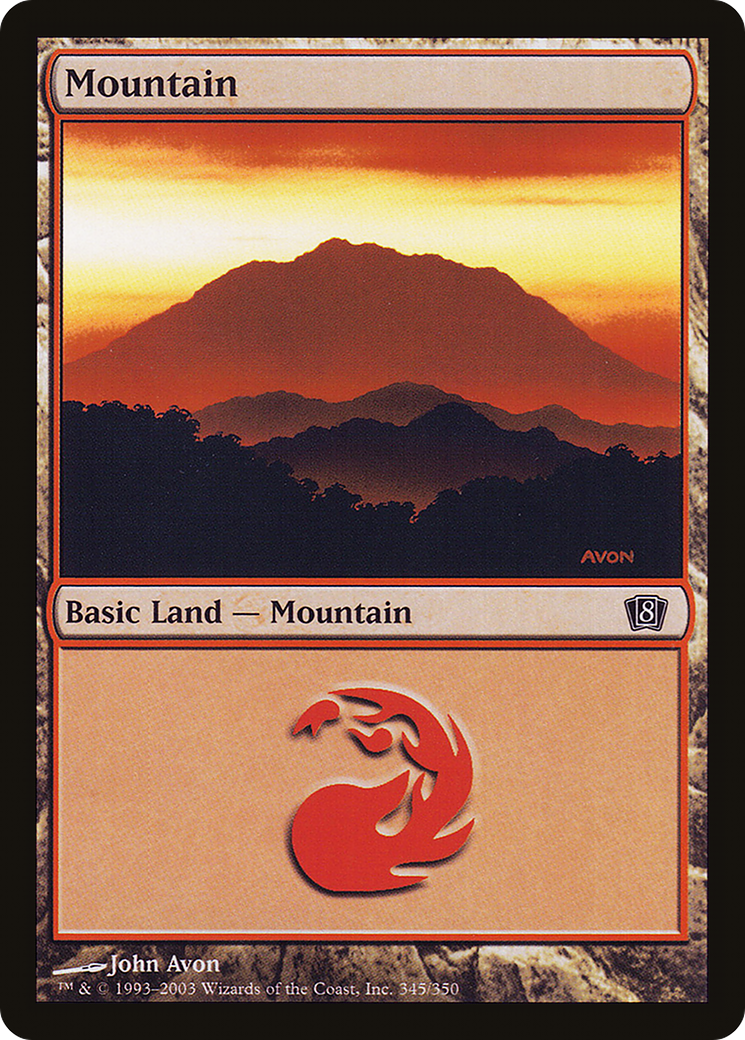 Mountain (345) (8ED-345) - 8th Edition Foil