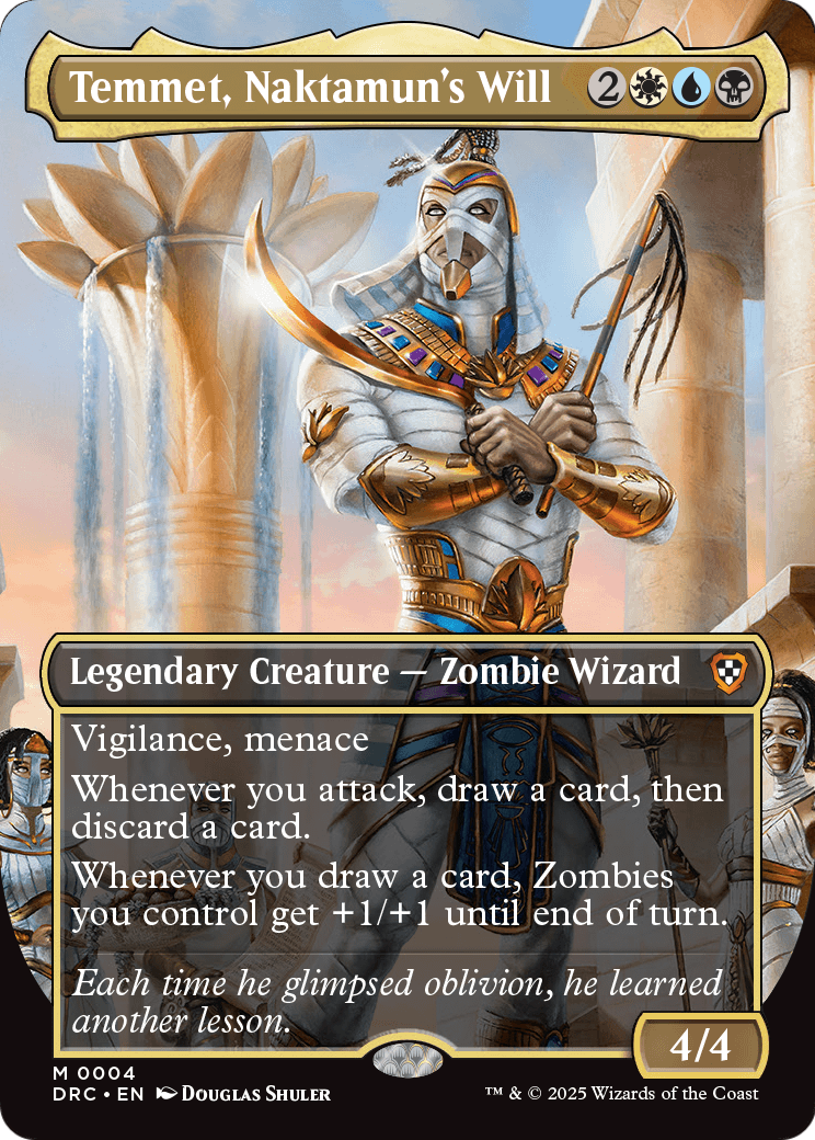 Temmet, Naktamun's Will (Borderless) (DRC-004) - Commander: Aetherdrift