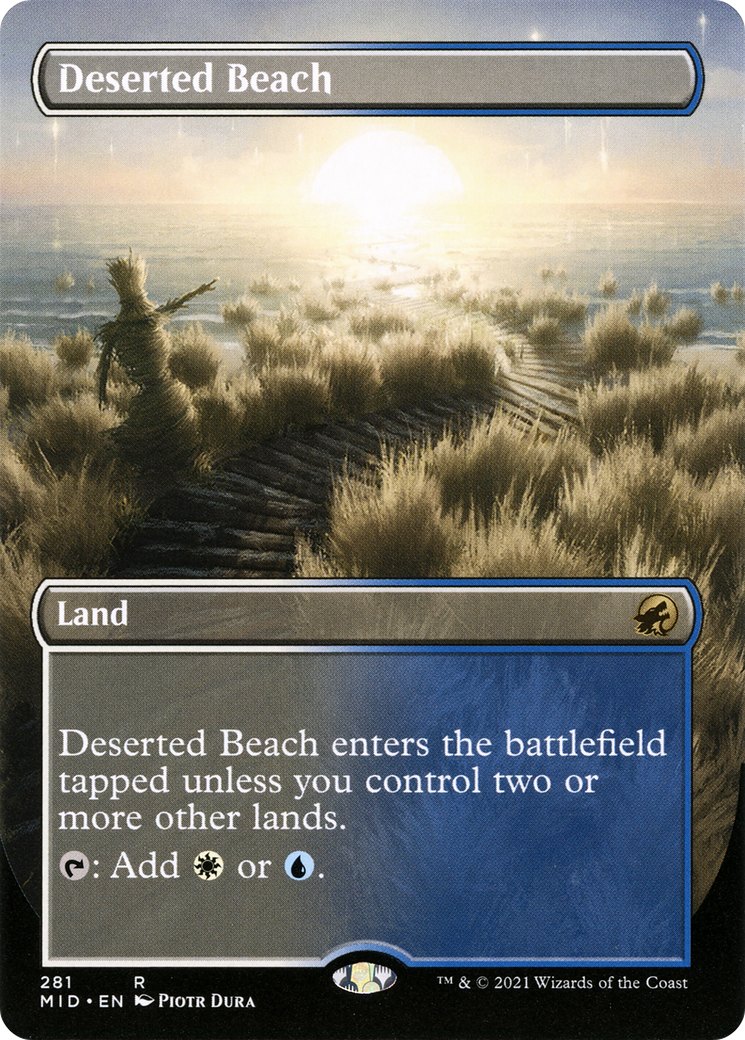 Deserted Beach (Borderless) (MID-281) - Innistrad: Midnight Hunt Foil