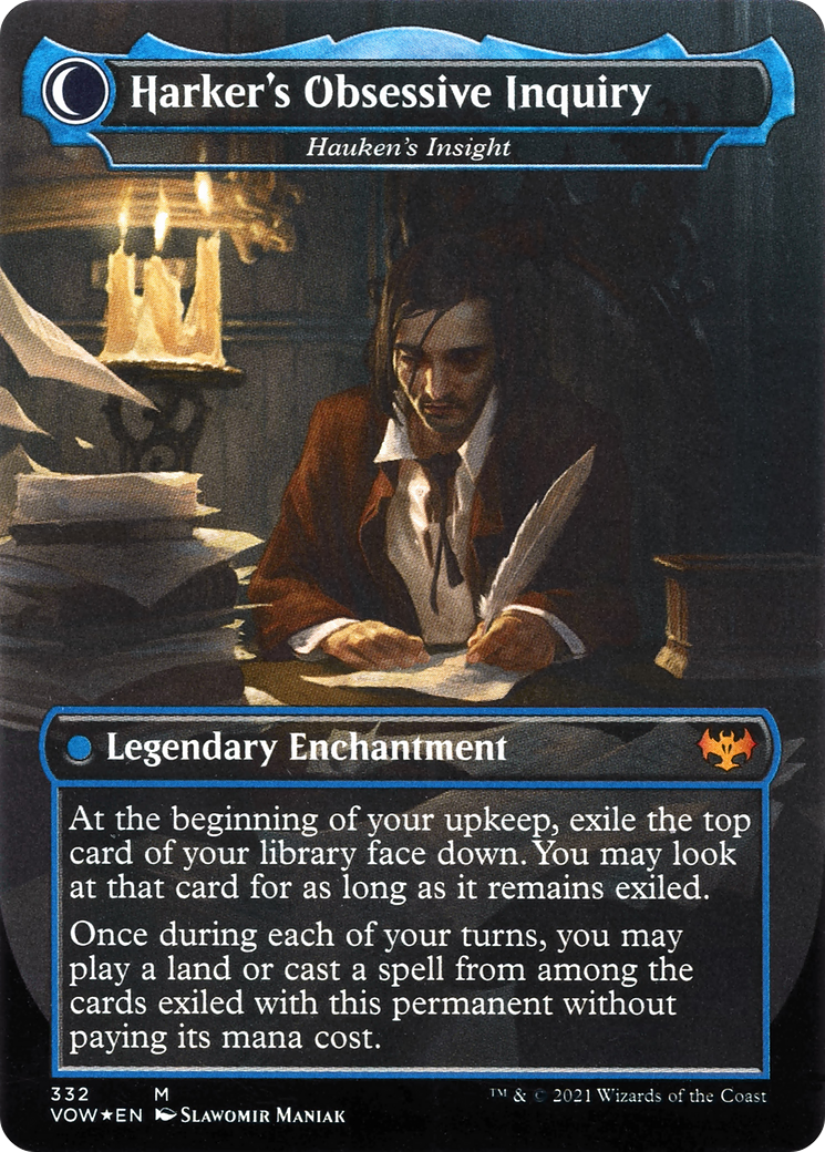 Jonathan Harker - Jacob Hauken, Inspector (VOW-332) - Innistrad: Crimson Vow: (Double Faced Transform) (Borderless) Foil