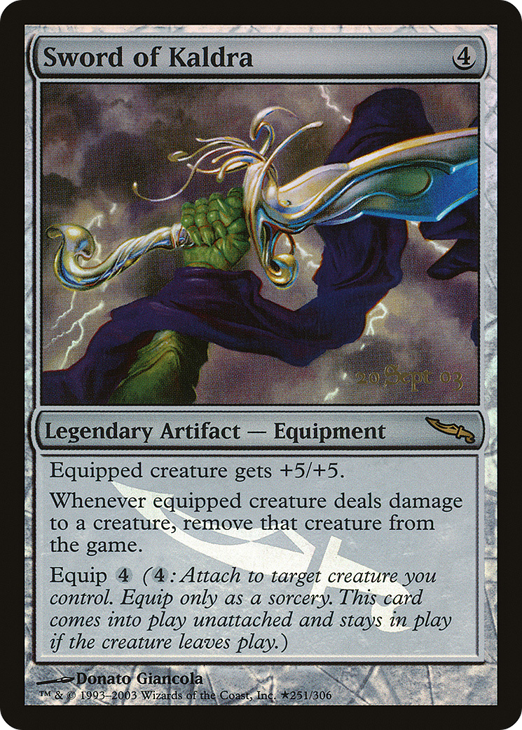 Sword of Kaldra (PRE-251★) - Mirrodin Promos Foil