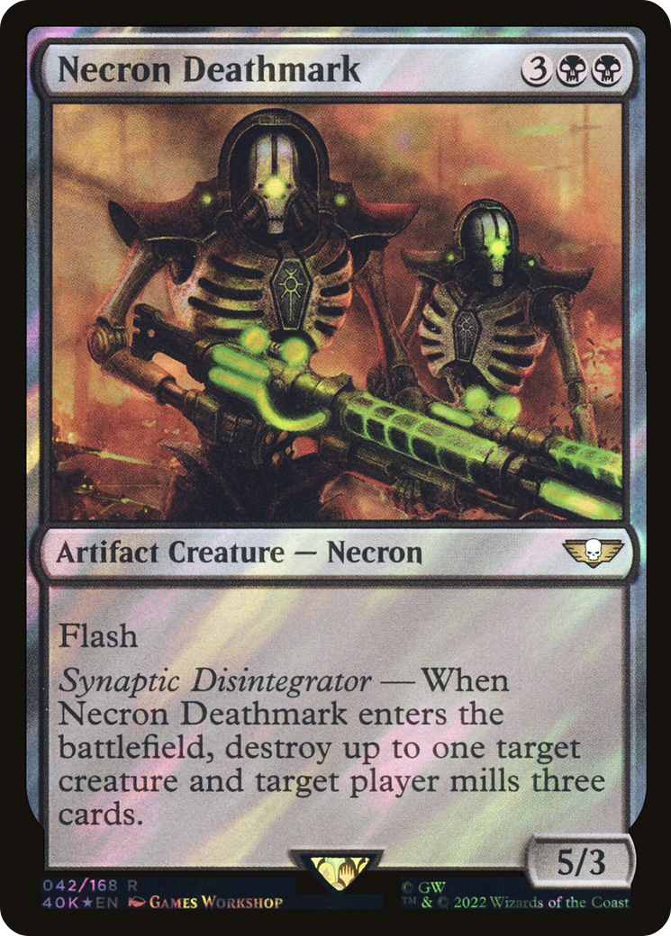 Necron Deathmark (Surge Foil) (40K-042) - Warhammer 40,000 Commander Foil