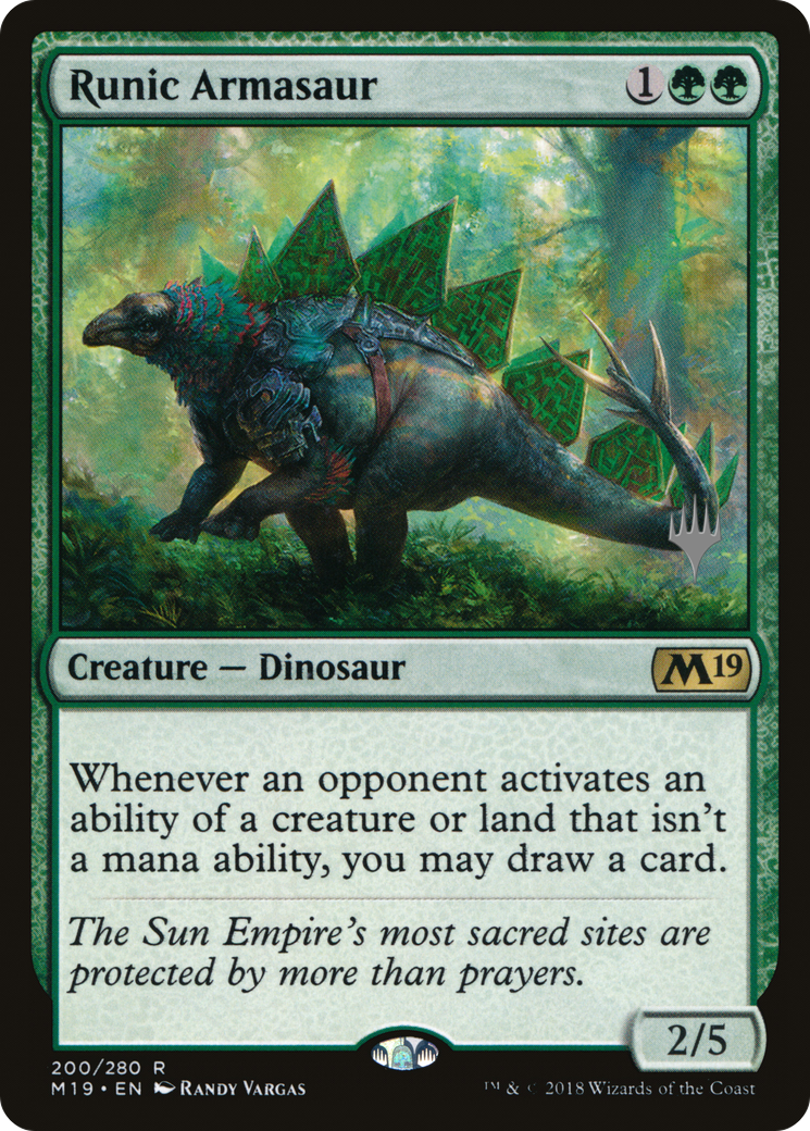 Runic Armasaur (PPIKO-200) - Core Set 2019 Promos Foil