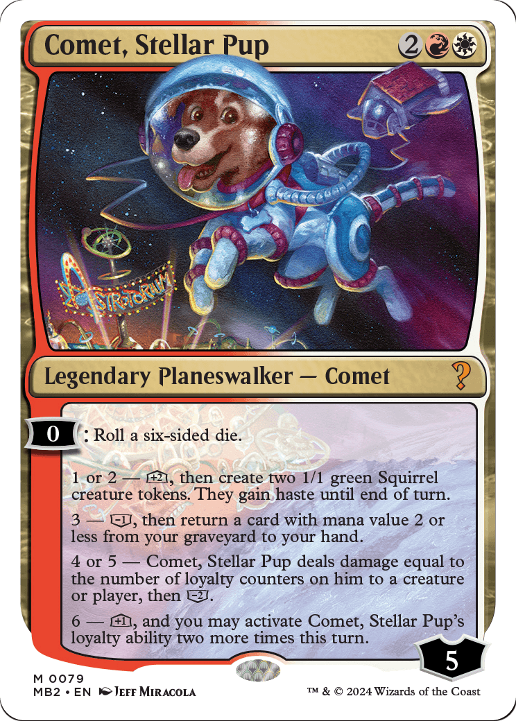 Comet, Stellar Pup (White Border) (MB2-079) - Mystery Booster 2