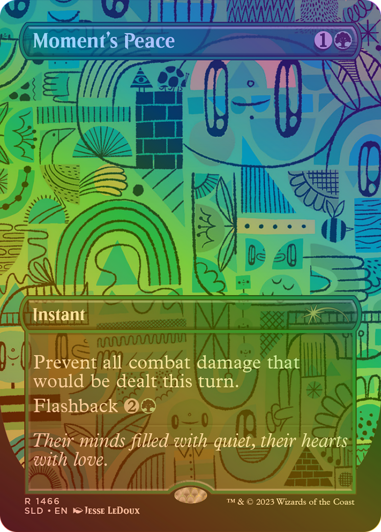 Moment's Peace (Rainbow Foil) (SLD-1466) - Secret Lair Drop (Borderless) Foil