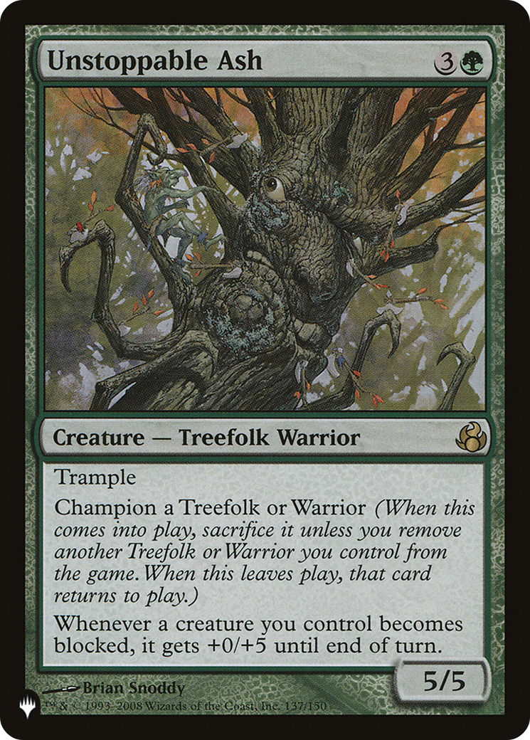 Unstoppable Ash (LIST-MOR-137) - The List