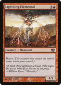 Lightning Elemental (8ED-201) - 8th Edition Foil