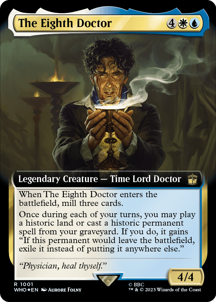 The Eighth Doctor (Extended Art) (Surge Foil) (WHO-1001) - Doctor Who: (Extended Art) Foil
