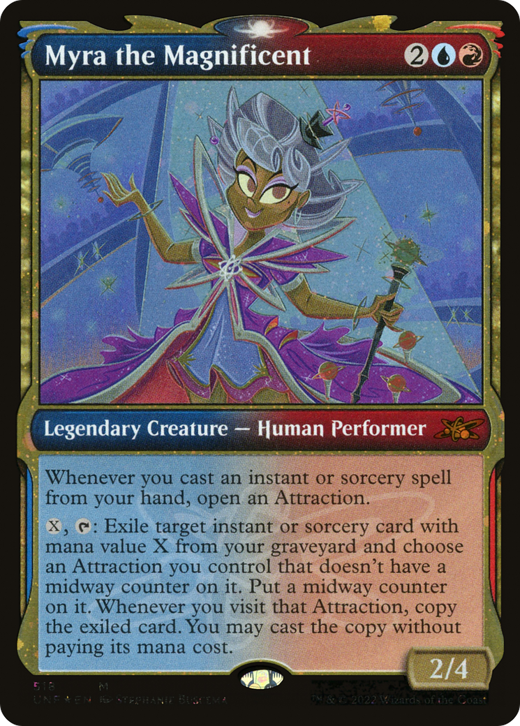 Myra the Magnificent (Showcase) (Galaxy Foil) (UNF-518) - Unfinity: (Showcase) Foil