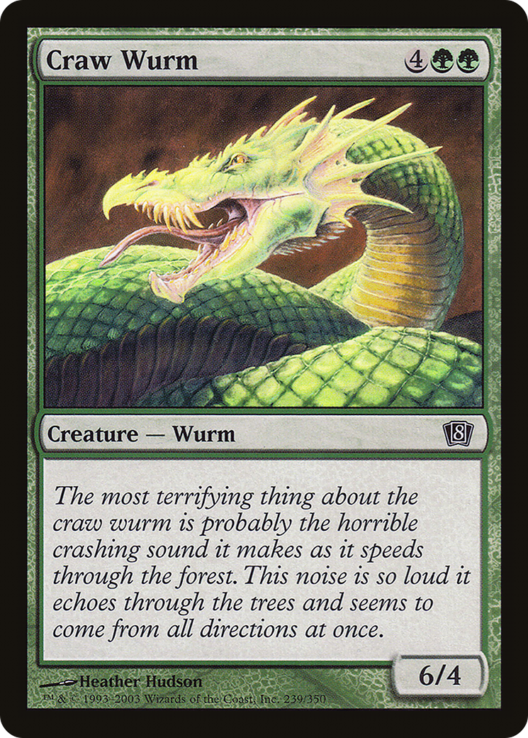 Craw Wurm (8ED-239) - 8th Edition Foil