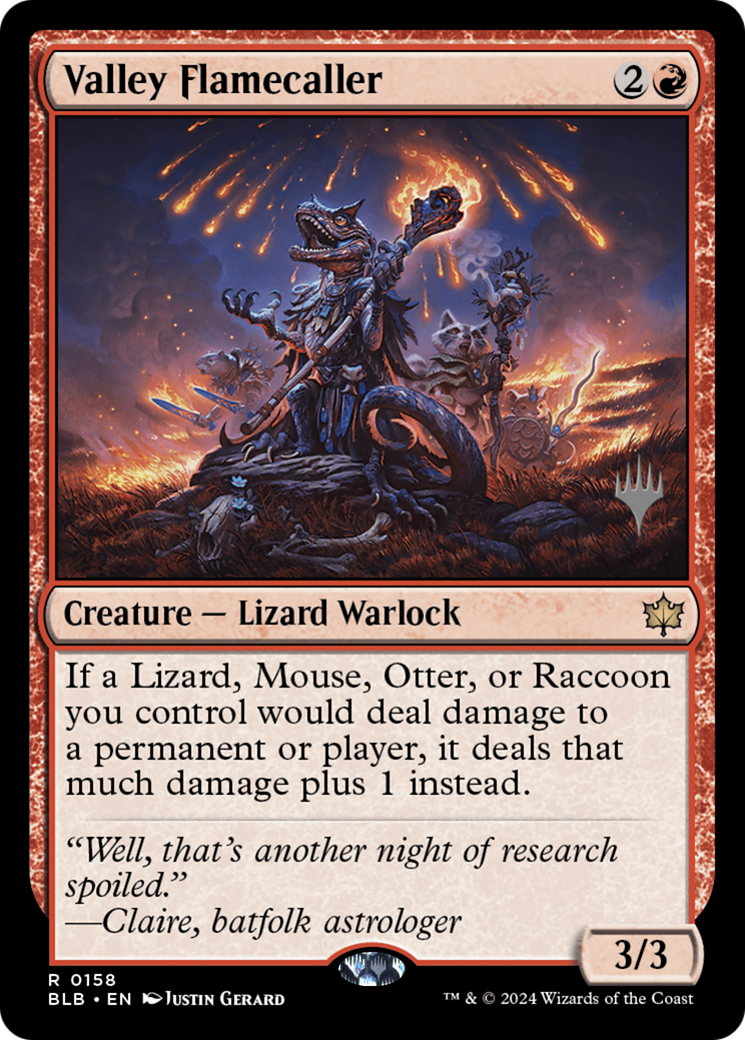 Valley Flamecaller (PPBLB-158) - Bloomburrow Promos Foil