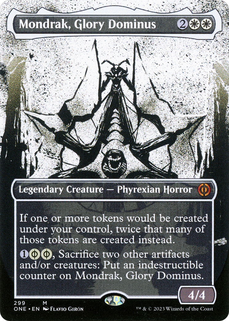 Mondrak, Glory Dominus (Showcase) (ONE-299) - Phyrexia: All Will Be One: (Showcase) (Borderless)