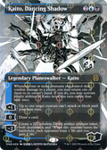 Kaito, Dancing Shadow (Borderless) (Step-and-Compleat Foil) (ONE-463) - Phyrexia: All Will Be One: (Showcase) Foil