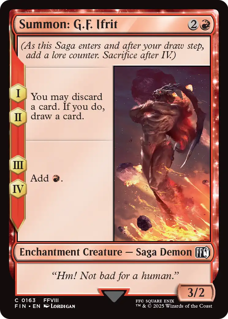 Summon: G.F. Ifrit (FIN-163) - FINAL FANTASY: (enchantment)