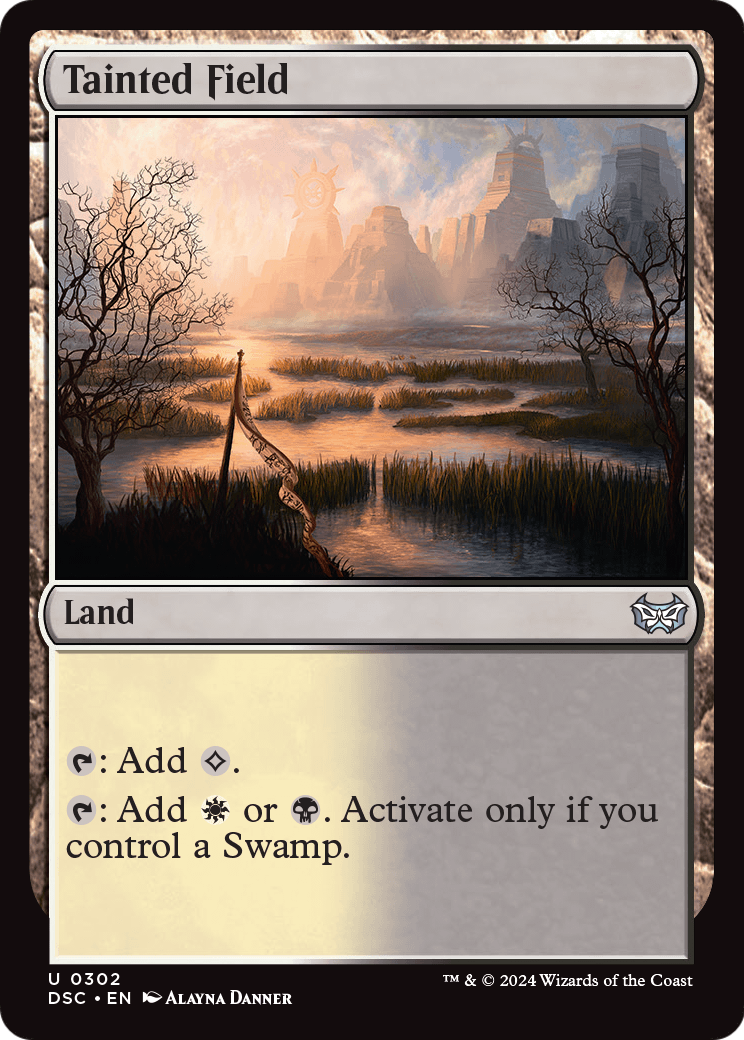 Tainted Field (DSC-302) - Duskmourn: House of Horror Commander