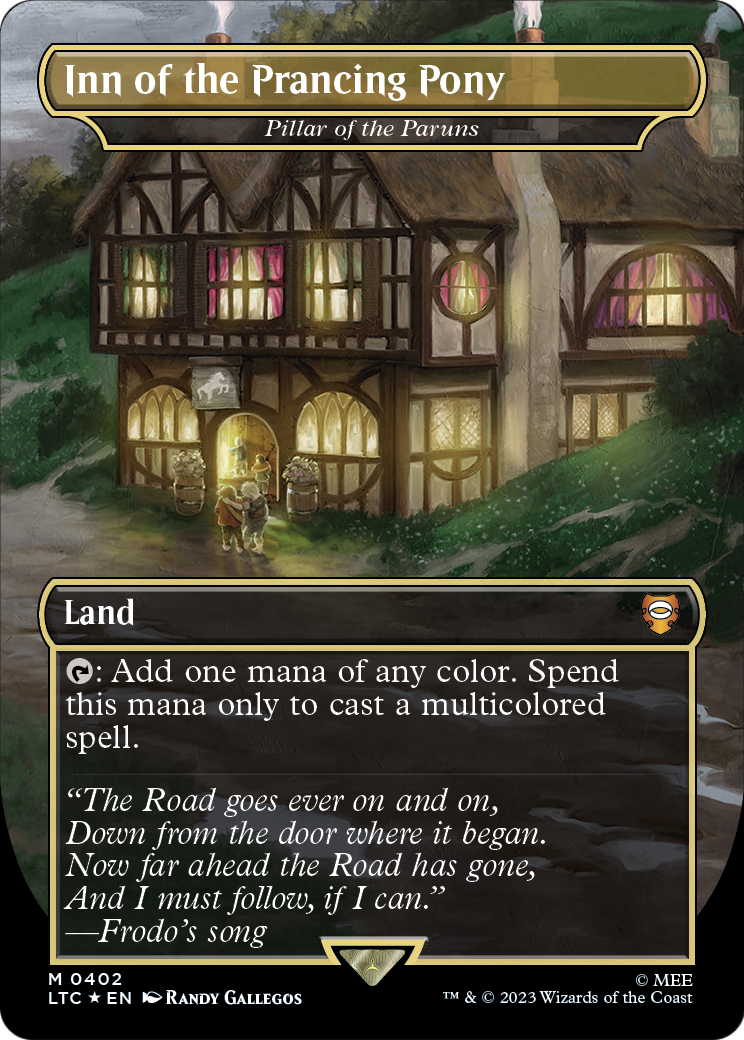 Inn of the Prancing Pony - Pillar of the Paruns (Surge Foil) (LTC-402) - Tales of Middle-earth Commander / Inn of the Prancing Pony (Borderless) Foil