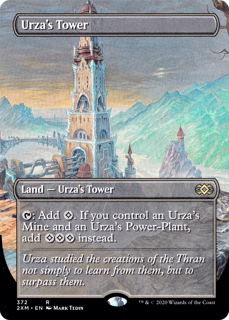 Urza's Tower (Borderless) (2XM-372) - Double Masters Foil