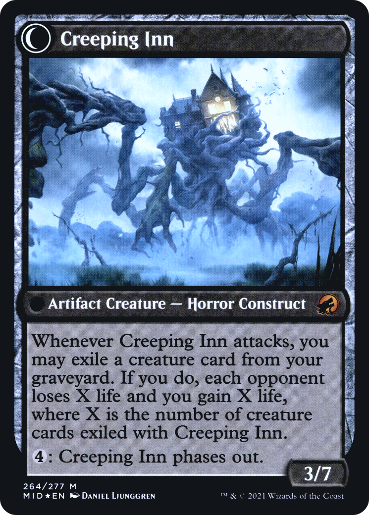 Hostile Hostel (PRE-264S) - Innistrad: Midnight Hunt Promos: (Double Faced Transform) Foil