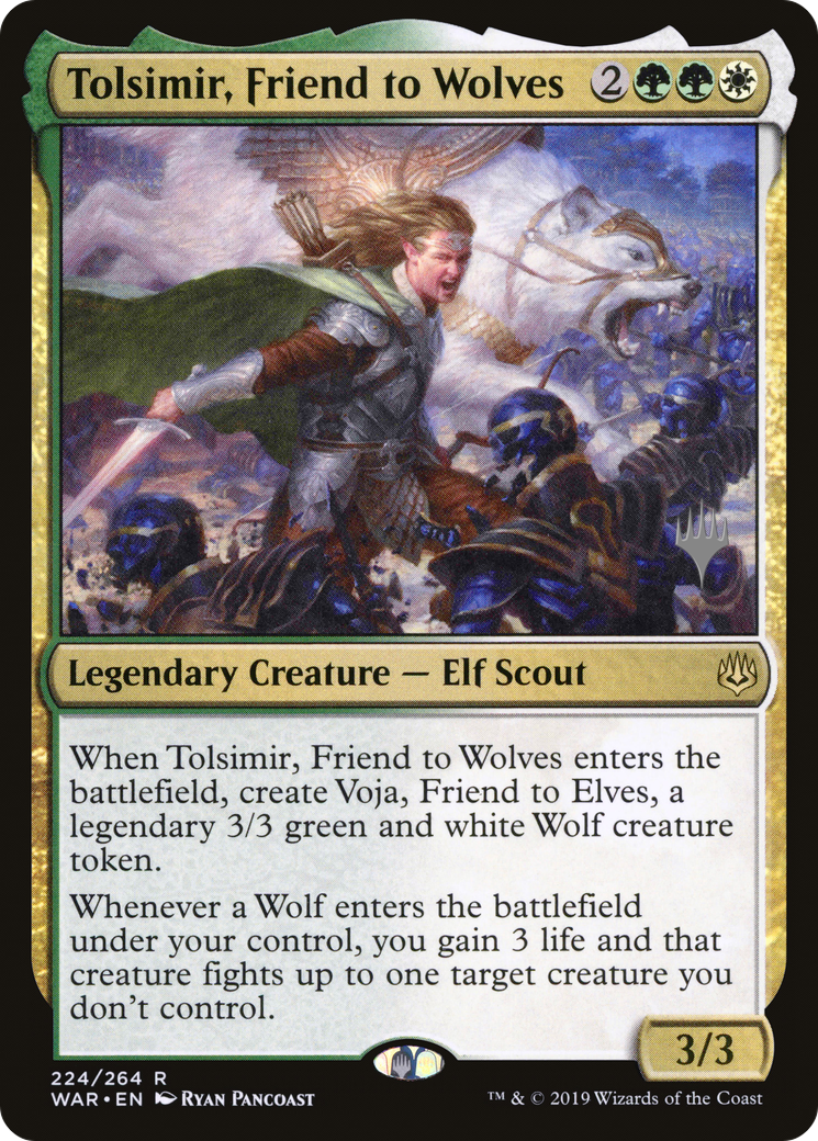 Tolsimir, Friend to Wolves (PPELD-224P) - War of the Spark Promos
