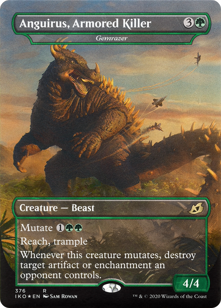 Anguirus, Armored Killer - Gemrazer (IKO-376) - Ikoria: Lair of Behemoths / Anguirus, Armored Killer (Borderless) Foil